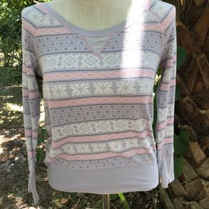 Victoria’s Secret 3/4 Sleeve Henley Cute Striped